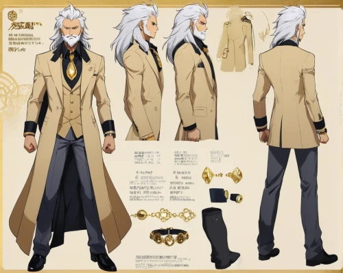 tailcoat,tailcoats,toshiro,clavis,ludger,gyrich,male character,repede,shibusawa,drosselmeyer,lowenthal,suit of spades,amedo,genda,shirogane,auriongold,solidus,ansem,alcor,symphonia,Unique,Design,Character Design
