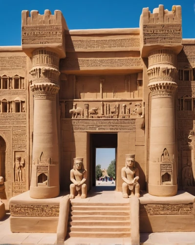 egyptian temple,karnak temple,ramesseum,sand sculptures,sand sculpture,sand castle,karnak,edfu,abu simbel,qasr,simbel,qasr al watan,dendera,sand art,ctesiphon,metopes,kemet,qasr azraq,ancient egypt,amenemhet,Unique,3D,Clay