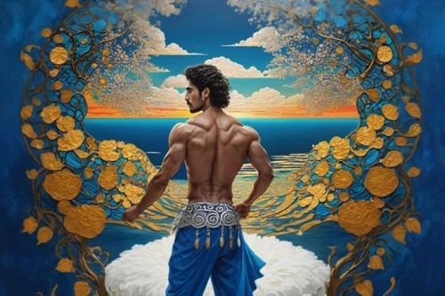 ashwatthama,bayadere,oshun,shamanism,orishas,shamanic,upanishads,mahavishnu,raelian,bohemian art,amerindian,anishinabe,tretchikoff,indigenous painting,neopagan,upanishad,tribesman,fantasy art,the american indian,sea god