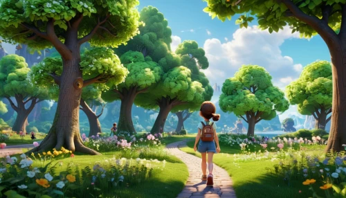 arrietty,walk in a park,tree grove,clannad,walking in a spring,spring background,springtime background,sakura background,clover meadow,japanese sakura background,landscape background,greenforest,printemps,cartoon video game background,forest path,symphonia,fairy forest,pathway,green forest,nature background,Unique,3D,3D Character