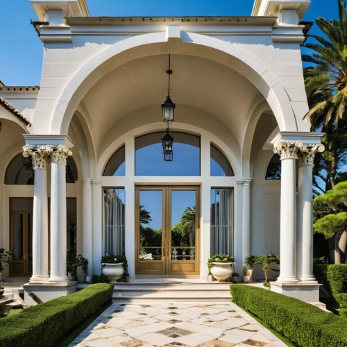 portico,bendemeer estates,entryway,mansion,florida home,palladianism,luxury home,pergola,house entrance,porticos,palladian,archways,luxury property,palmilla,palazzo,villa,mansions,orangery,front porch,driveway,Photography,General,Realistic