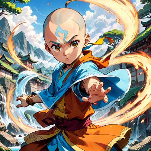 aang,airbender,shintani,rahula,yashima,goju,impa,sokka,tenzin,dragon ball,shaolin,atla,niten,dende,tsunoda,saitou,kamehameha,roshi,toori,xiaolin,Anime,Anime,Traditional