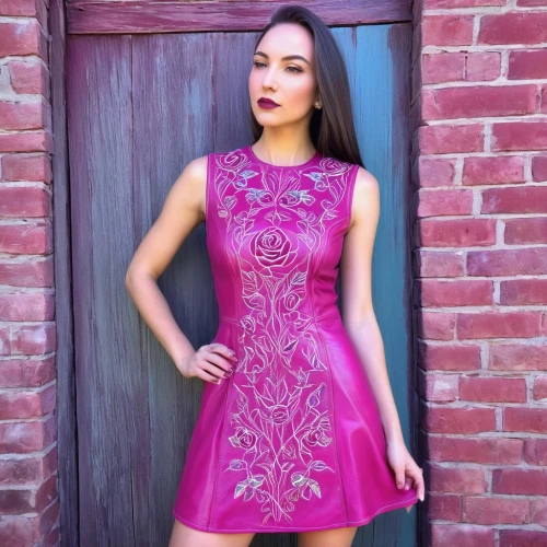 cheongsam,qipao,doll dress,purple dress,quinceanera dresses,vintage dress,vestido,refashioned,party dress,luddington,uzbek,anfisa,a girl in a dress,minidress,nice dress,laotian,barbie doll,dress,bright pink,gauhar,Illustration,Realistic Fantasy,Realistic Fantasy 41