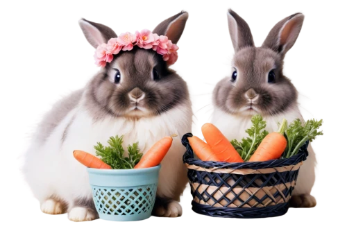 easter rabbits,cottontails,lagomorphs,rabbits,bunnies,easter background,easter décor,florists,carrots,flowers in basket,bunny on flower,cute animals,easter theme,spring background,flower background,lagomorpha,love carrot,rabbit family,european rabbit,myxomatosis,Illustration,Japanese style,Japanese Style 11