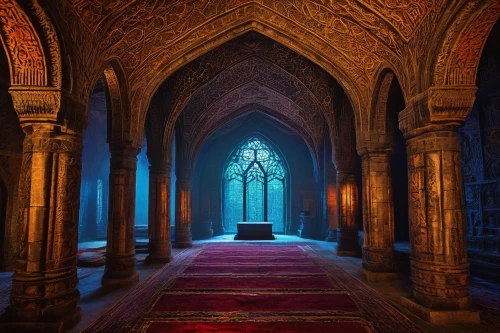 hall of the fallen,mihrab,crypt,haunted cathedral,corridor,mezquita,illumination,cloister,transept,entranceway,sanctum,sepulchres,hallway,undercroft,the pillar of light,cathedral,entrance hall,chamber,monastery,nidaros cathedral,Art,Artistic Painting,Artistic Painting 31