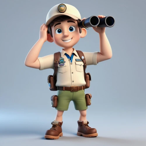 binoculars,plumber,lederhosen,3d model,utilityman,surveyors,scout,plumbers,3d modeling,pubg mascot,tradesman,engineer,scoutmaster,cinema 4d,surveyor,spelunker,archaeologist,3d render,bohlander,renderman,Unique,3D,3D Character