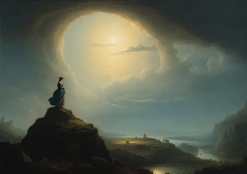 aivazovsky,friedrich,fantasy picture,siggeir,ossian,melancholia,dubbeldam,nasmith,zalapski,skywatchers,fantasy landscape,the wanderer,fantasy art,frederic church,mystical portrait of a girl,nicolaes,bierstadt,evening atmosphere,champney,pilgrimage,Art,Classical Oil Painting,Classical Oil Painting 25