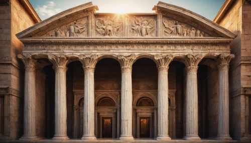 pantheon,doric columns,greek temple,erechtheion,scotusblog,three pillars,peristyle,justitia,baalbek,house with caryatids,classical antiquity,columns,celsus library,zappeion,supreme court,ctesiphon,us supreme court,justice scale,neoclassical,roman temple,Illustration,Paper based,Paper Based 26