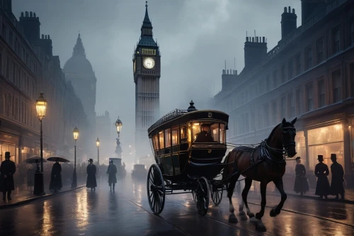 grimshaw,carriage,londres,horse carriage,dickensian,londono,london,horse-drawn carriage,victoriana,londen,picadilly,horse drawn carriage,horsecar,city of london,angleterre,horsecars,westminster,piccadilly,john atkinson grimshaw,horse drawn
