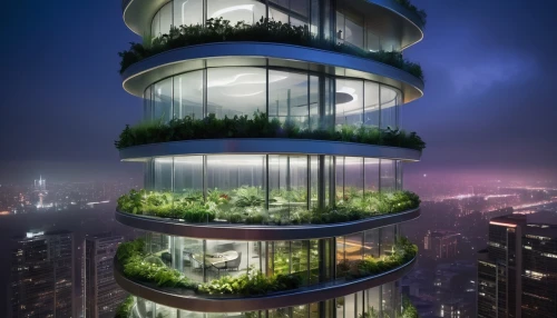 futuristic architecture,residential tower,sky apartment,skyscapers,balcony garden,towergroup,the energy tower,penthouses,urban towers,planta,guangzhou,escala,skyscraper,skyloft,dubay,titanum,high rise building,singapore,arcology,roof garden,Illustration,Abstract Fantasy,Abstract Fantasy 06