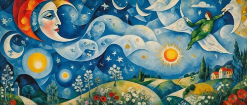 chagall,motif,khokhloma painting,flammarion,night scene,starry night,glass painting,dream art,marciulionis,kandinsky,moon and star,stars and moon,astronomer,motifs of blue stars,savitsky,artyomov,art painting,moon and star background,azulejos,ofili,Photography,General,Realistic