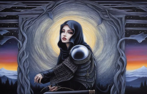 hecate,gothic portrait,giger,gothic woman,xandria,elenore,moonsorrow,diamanda,priestess,mirror of souls,goth woman,seven sorrows,lacrimosa,sorceress,asatru,nephthys,mystical portrait of a girl,dark angel,selene,fantasy art,Illustration,Abstract Fantasy,Abstract Fantasy 14