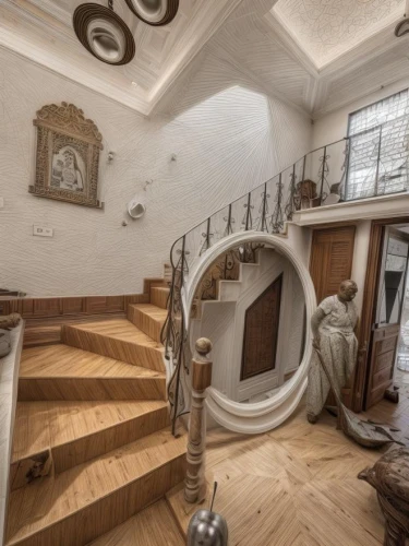 circular staircase,winding staircase,outside staircase,staircase,wooden stair railing,stone stairs,foyer,entrance hall,wooden stairs,spiral staircase,entryway,downstairs,stairwell,stone stairway,home interior,house entrance,stairway,banisters,staircases,upstairs,Interior Design,Living room,Modern,Cuba Contemporary