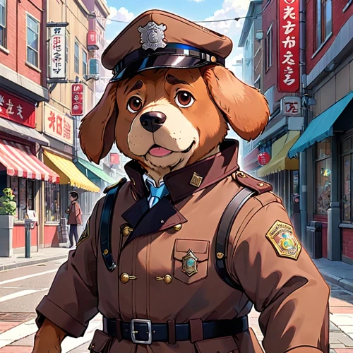 hachiko,policeman,a police dog,sheriff,officer,kuma,deputy,patrolman,nikko,zenigata,hiro,police officer,sugimoto,marui,mountie,undersheriff,uchishiba,berti,darjeeling,dog street,Anime,Anime,Traditional