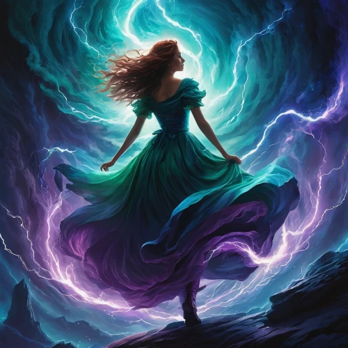 whirlwinds,spiral background,windbloom,fantasy picture,sorceror,aeterna,prospera,swirling,samuil,conjure,tempest,elemental,world digital painting,sorcerer,vortex,mystical portrait of a girl,astral traveler,the wind from the sea,aurorae,whirlwind