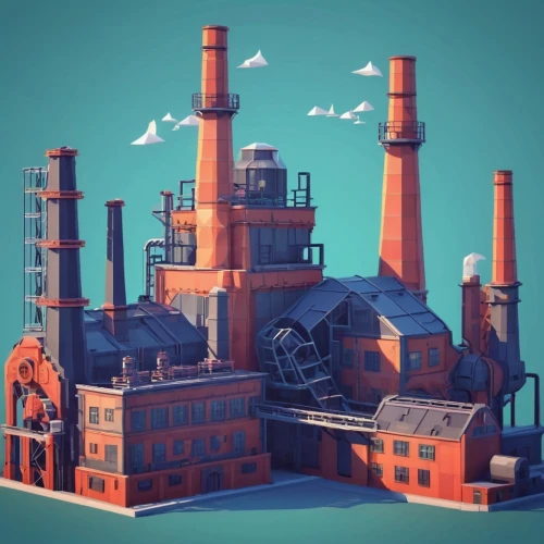 factories,industrial landscape,refinery,industrial plant,factory chimney,heavy water factory,industries,industry,industrial ruin,chimneys,industrial,furnaces,factory bricks,powerplants,power plant,lowpoly,industrial area,manufactory,chemical plant,industrialization