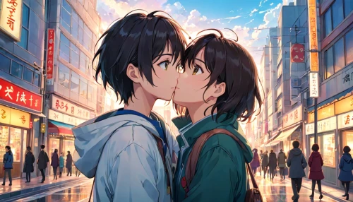 kissing,first kiss,girl kiss,hibiya,shinran,teika,kissed,tomoharu,tamako,kissidougou,kisser,makeout,shoujo,smooching,romantic scene,bunmei,boy kisses girl,kiss,hachiman,ashi,Anime,Anime,Realistic