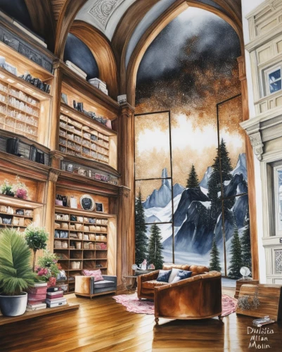 watercolor tea shop,bookstore,herbology,watercolor shops,apothecary,watercolor cafe,tea and books,teashop,coffee and books,bookshop,book store,brandy shop,teahouse,libreria,bookshops,coffeeshop,perfumery,bookcases,bookcase,the coffee shop,Illustration,Paper based,Paper Based 04