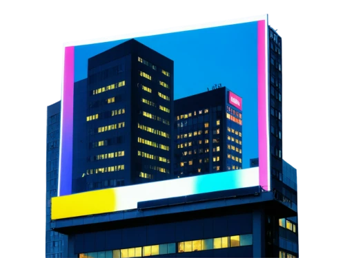 neon sign,skyscraper,high-rise building,microtel,skyscraping,ctbuh,noncorporate,skyscrapers,high rise building,overbuilding,city corner,highrises,headquaters,koinange,high rises,tower block,office buildings,color frame,hypermodern,cybercity,Illustration,American Style,American Style 09