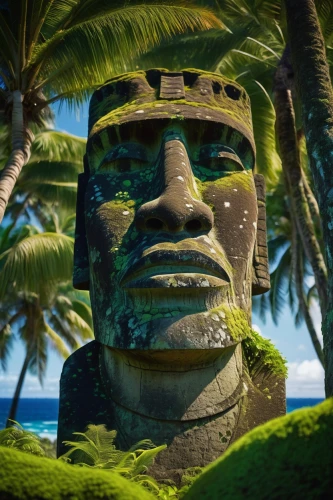 easter island,rapa nui,the moai,easter islands,moai,olmec,heiau,polynesian,rapanui,tuamotu,heads of royal palms,menehune,cook islands,tahitian,tahiti,polynesia,humaidhi,moorea,tangaroa,kaahumanu,Conceptual Art,Oil color,Oil Color 02