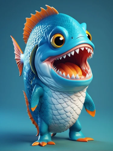 renderman,piranha,dartfish,ammerman,garrison,poisson,peixoto,chomper,dori,dammerman,kammerman,carcharodon,snapfish,guardfish,characin,blue fish,moji,peixe,barracuda,temposhark,Unique,3D,3D Character