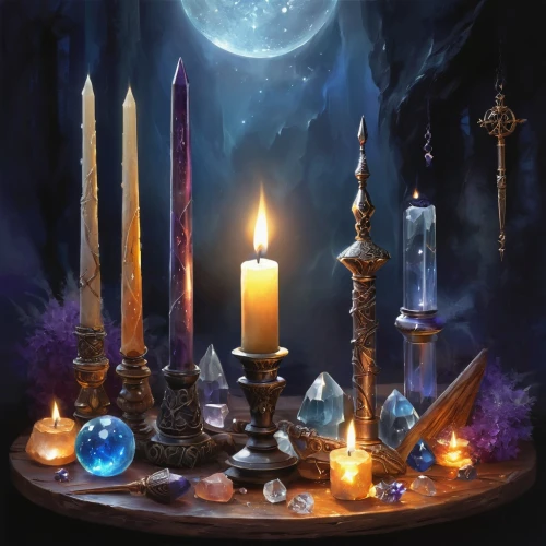 magick,imbolc,magickal,wiccan,spellcasting,candlelights,advent candle,candlelight,divination,candlelit,wands,candles,invoking,votives,wicca,divinations,advent candles,black candle,wiccans,spells,Conceptual Art,Oil color,Oil Color 03