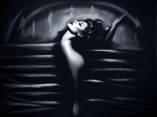 film noir,vampira,art deco woman,gothika,the girl in the bathtub,chiaroscuro,musidora,isoline,siren,noir,radebaugh,vampire woman,dark art,temptress,dita,gothic woman,indolent,morticia,mistress,volou,Photography,Black and white photography,Black and White Photography 08