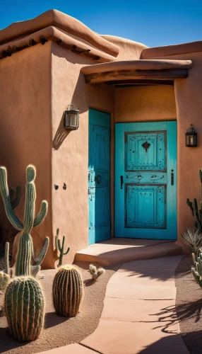 blue door,blue doors,front door,xeriscaping,entryways,cacti,tuscon,wickenburg,cactuses,exterior decoration,entryway,traditional house,arizona,beautiful home,casa,dutchman's-pipe cactus,doorsteps,mid century house,homeadvisor,house entrance,Art,Artistic Painting,Artistic Painting 42