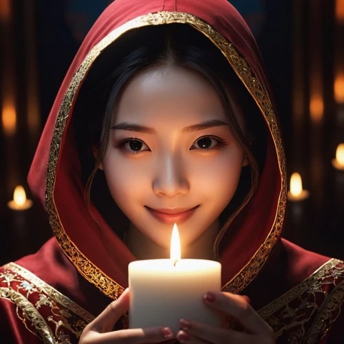 fortuneteller,qiong,fortune teller,sanxia,candlelight,fortune telling,hanqiong,jinling,candlelit,xiuqiong,candlemas,diaochan,yingjie,qianwen,hyang,praying woman,zhiyuan,jingyi,xiaohua,candle,Photography,General,Realistic