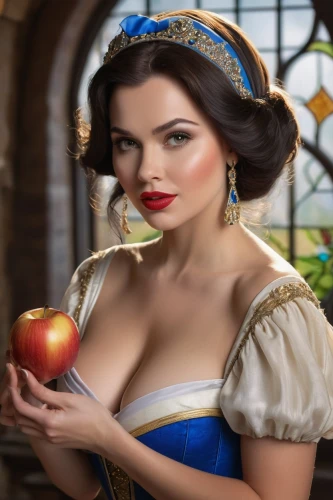 woman eating apple,ripe apple,belle,snow white,fairy tale character,noblewoman,principessa,red apples,noblewomen,cinderella,apples,miss circassian,duchesse,fantasy woman,green apples,ceramide,fantasy picture,queen of hearts,golden apple,basket of apples,Photography,General,Natural