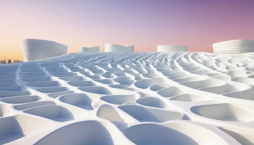ice landscape,virtual landscape,fractal environment,futuristic landscape,labyrinths,igloos,parametric,ice planet,gradient mesh,igloo,infinite snow,voxels,icesheets,water cube,ultrastructure,volumetric,ice wall,shifting dunes,3d render,vespertine,Conceptual Art,Fantasy,Fantasy 16