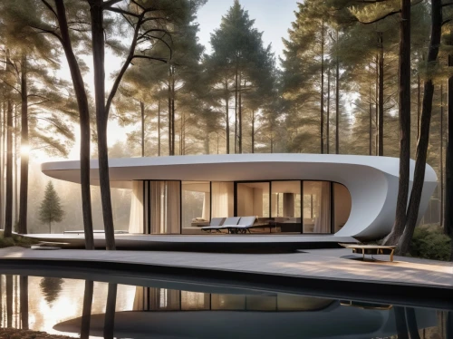 futuristic architecture,dunes house,modern house,modern architecture,forest house,house in the forest,prefab,dreamhouse,mid century house,pool house,futuristic landscape,cubic house,luxury property,simes,summer house,3d rendering,mid century modern,prefabricated,archidaily,aalto,Photography,General,Realistic