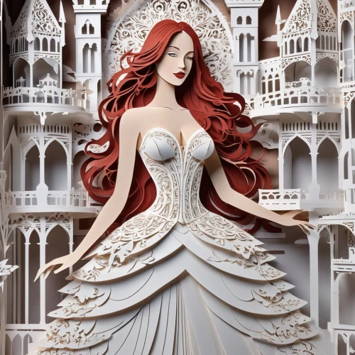 white rose snow queen,duchesse,behenna,maxon,peignoir,the snow queen,ariel,fairest,fantasy art,fairy tale character,armine,porcelain rose,noblewoman,fairy queen,sigyn,queen of hearts,satine,redhead doll,bridal gown,alecto,Unique,Paper Cuts,Paper Cuts 04