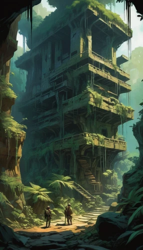 lost place,ancient city,tigers nest,ruins,environments,abandoned place,outpost,ruin,dojo,futuristic landscape,paleoenvironment,hideout,mushroom landscape,postapocalyptic,environment,yamatai,building valley,hideouts,lostplace,yavin