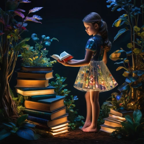 little girl reading,book wallpaper,girl studying,lectura,storybook,bookworm,bibliophile,storybooks,miniaturist,reading,read a book,bookish,book illustration,girl in the garden,books,magic book,readers,mystical portrait of a girl,scholastic,author,Photography,Artistic Photography,Artistic Photography 02