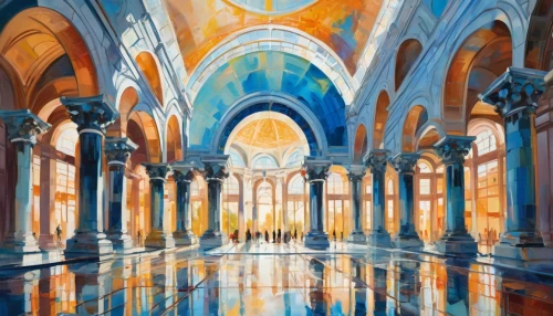 church painting,basilica,cathedral,duomo,the basilica,basilius,greek orthodox,basilides,gesu,ecclesiastica,aisle,monastery of santa maria delle grazie,ultramarine,trinità dei monti,world digital painting,cagrici,ecclesiastici,santora,oratorio,pantokrator,Conceptual Art,Oil color,Oil Color 20