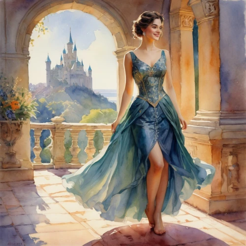 margaery,ball gown,cinderella,cendrillon,ballgown,girl in a long dress,fantasy art,a girl in a dress,maxon,fantasy picture,watercolor blue,noblewoman,frigga,margairaz,blue enchantress,principessa,evening dress,arwen,fairy tale character,enchantment,Art,Classical Oil Painting,Classical Oil Painting 15