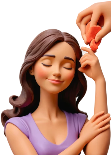 acupressure,hand digital painting,sculpt,relaxing massage,cute cartoon image,cardiac massage,perfuming,sculpting,clay doll,worry doll,hand massage,sculpts,girl praying,3d figure,hand painting,reiki,sculptress,3d model,feminino,miniature figure,Unique,3D,Clay