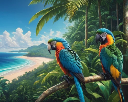macaws,tropical birds,macaws of south america,blue macaws,macaws blue gold,couple macaw,parrot couple,parrots,macaws on black background,toucans,tropical animals,blue and yellow macaw,rare parrots,conures,passerine parrots,blue macaw,parrotbills,colorful birds,tropical bird,macaw,Conceptual Art,Fantasy,Fantasy 03