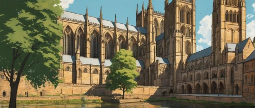 cathedral,notre,notre dame,schuiten,gothic church,edensor,schuitema,metz,church painting,magisterium,cathedrals,lichfield,nidaros cathedral,buttressing,archbishopric,notredame,evensong,neogothic,the cathedral,highstein,Illustration,Paper based,Paper Based 19