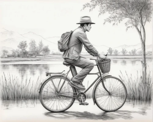 cyclist,bicyclist,woman bicycle,commuter,bicycle ride,bicycling,bicycle,bicycled,bicyclette,pannier,bicycle riding,almanzo,bike rider,fahrrad,pedlar,bicycles,pashley,velocipede,panniers,ciclista,Illustration,Black and White,Black and White 30