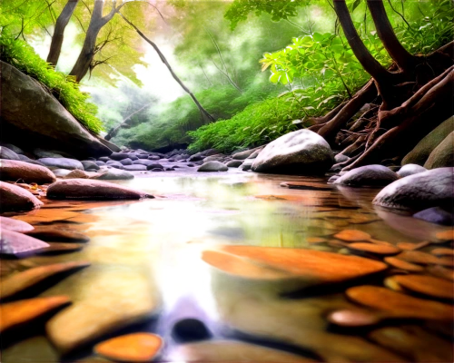 flowing creek,streamside,cartoon video game background,streams,flowing water,mountain stream,clear stream,a river,water scape,creek,waterscape,waterflow,water flowing,virtual landscape,streambed,brook landscape,tributaries,rivulet,downstream,jordan river,Illustration,Black and White,Black and White 19