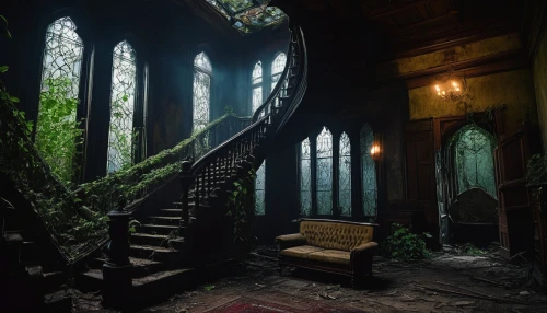 abandoned room,staircase,abandoned place,old victorian,victorian,upstairs,abandoned house,abandoned places,stairway,stairwell,dandelion hall,staircases,outside staircase,victorian room,witch's house,stairs,ornate room,abandoned,backstairs,stair,Conceptual Art,Sci-Fi,Sci-Fi 14