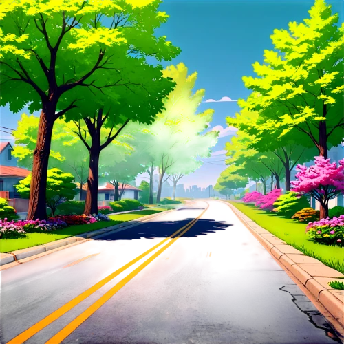 forest road,road,asphalt road,racing road,mountain road,country road,roads,maple road,cartoon video game background,springtime background,rose drive,spring background,the road,open road,empty road,coastal road,roadway,vineyard road,tree lined lane,city highway,Illustration,Vector,Vector 19