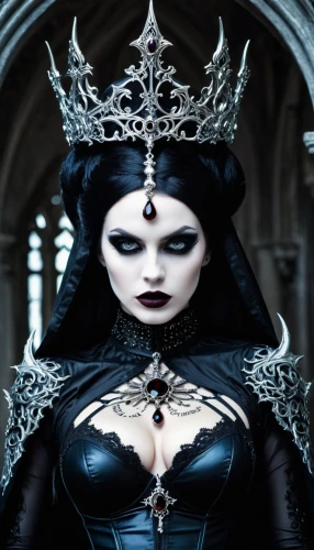 gothic woman,gothic portrait,gothic style,black queen,dark gothic mood,goth woman,hela,gothic,gothicus,lacrimosa,saraya,celtic queen,malefic,countess,diamanda,shrilly,abaddon,tarja,crow queen,volturi,Illustration,Realistic Fantasy,Realistic Fantasy 46