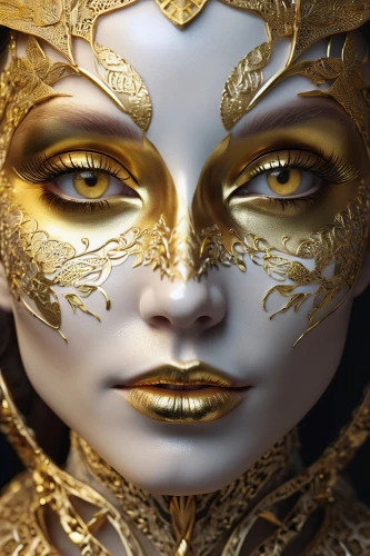 golden mask,gold mask,venetian mask,gold filigree,masquerade,gold paint stroke,the carnival of venice,golden eyes,foil and gold,masque,maschera,gold leaf,gold lacquer,golden crown,gilded,gold foil art,gold foil crown,masquerading,derivable,gold foil,Photography,General,Realistic