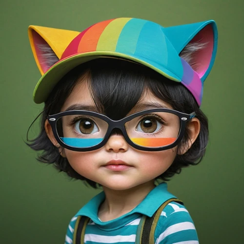 color glasses,cute cartoon character,kids glasses,cartoon cat,cat look,hipster,feline look,cute cartoon image,lunette,children's eyes,lunettes,spectacled,doll cat,arale,intelectual,kids illustration,spectacles,animals play dress-up,fashionable girl,bespectacled,Illustration,Japanese style,Japanese Style 16