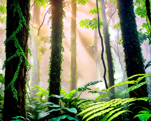 tropical forest,rainforest,rainforests,rain forest,ferns,forests,green forest,jungles,philodendrons,forest background,forest,tree ferns,foggy forest,elven forest,verdant,endor,forested,forest landscape,understory,forest plant,Conceptual Art,Daily,Daily 31