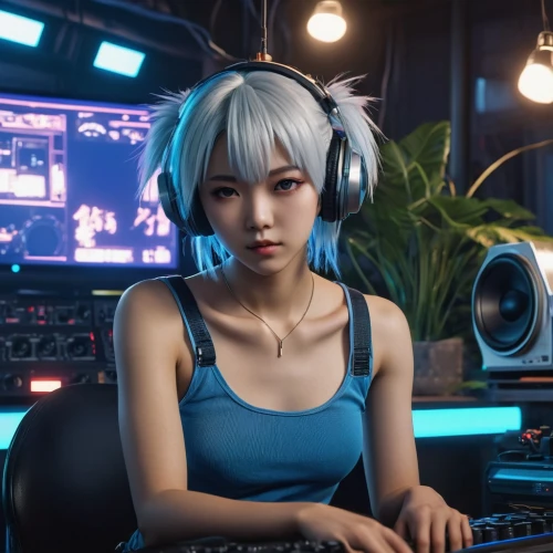 kula,zhu,rei ayanami,synth,girl at the computer,ryoko,ayanami,midi,cyberpunk,jiarui,kida,minmei,piko,motoko,akai,djn,yuna,onkyo,synthy,synths,Photography,General,Realistic