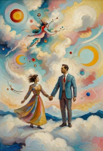 dancing couple,elopement,love in air,dance with canvases,eloped,eloping,wedding couple,dream art,two people,waltz,matrimonio,romantic scene,waltzing,courtship,jubilance,romanticizes,cosmos,man and woman,unification,engagement